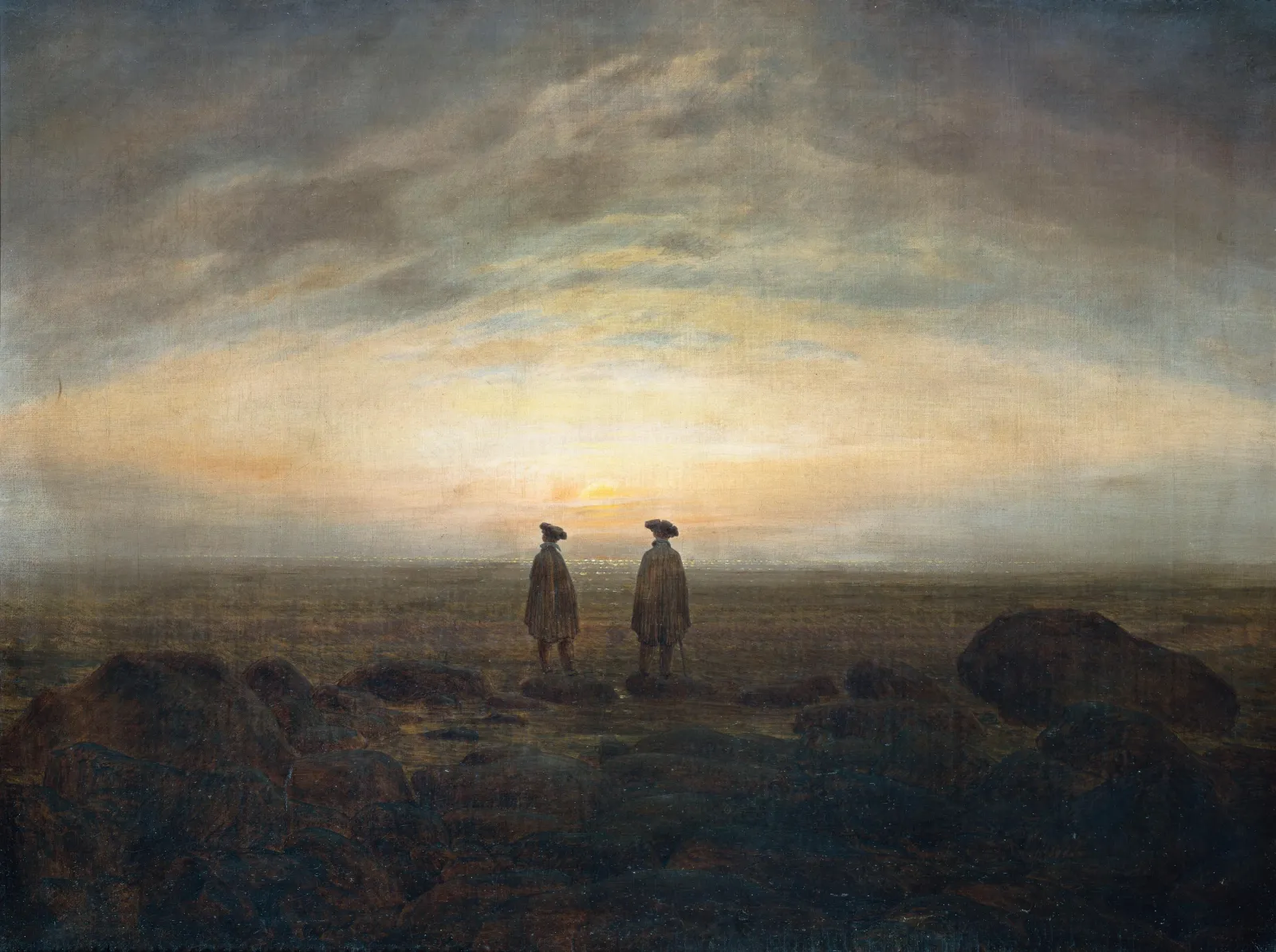 Deux hommes au bord de la mer, Caspar David Friedrich