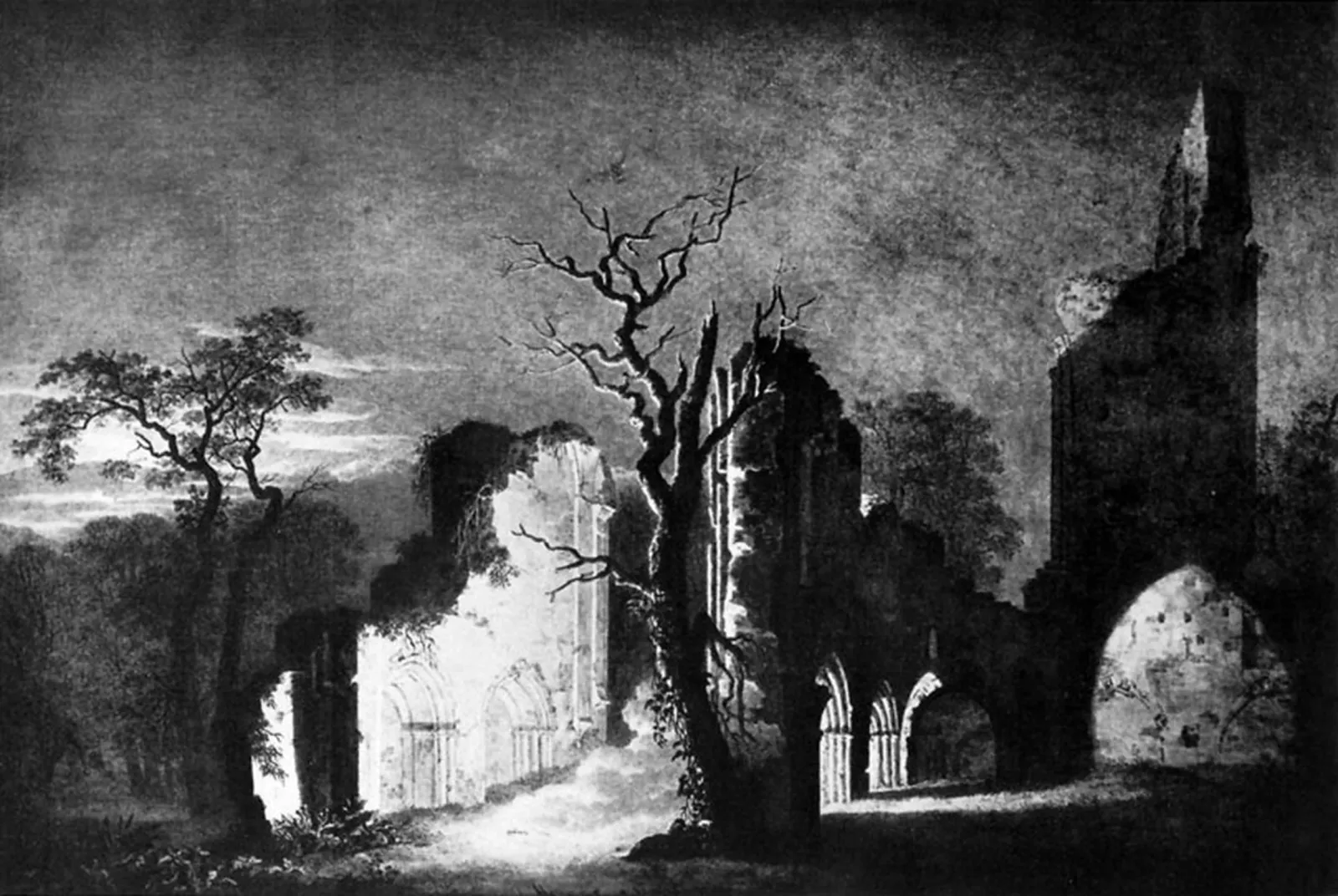 Façade ouest de la ruine d'Eldena, Caspar David Friedrich