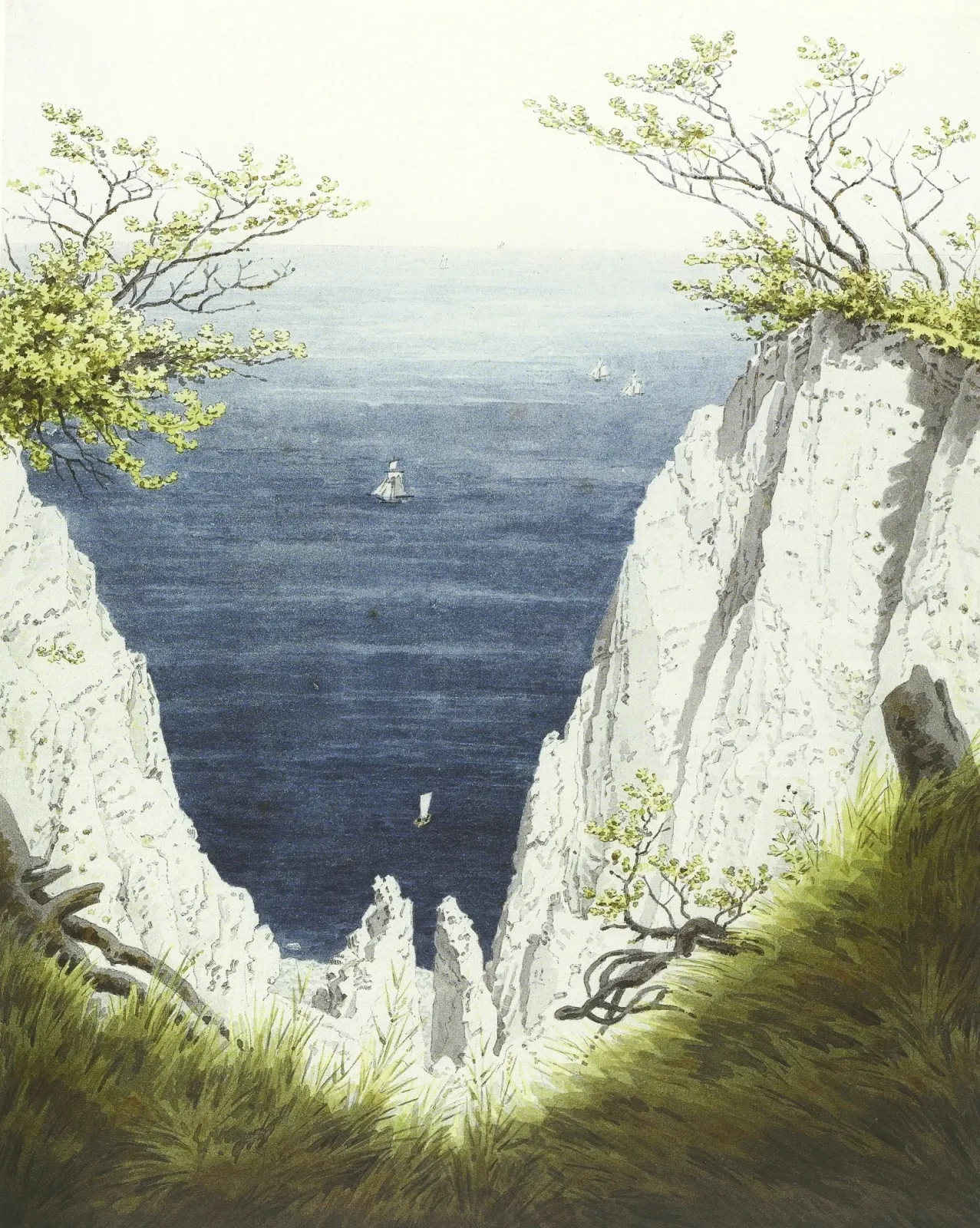 Falaises de craie sur l'île de Rügen, Caspar David Friedrich