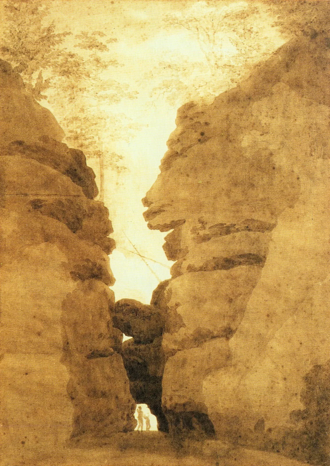 La porte de rochers du val d'Uttewalde, Caspar David Friedrich