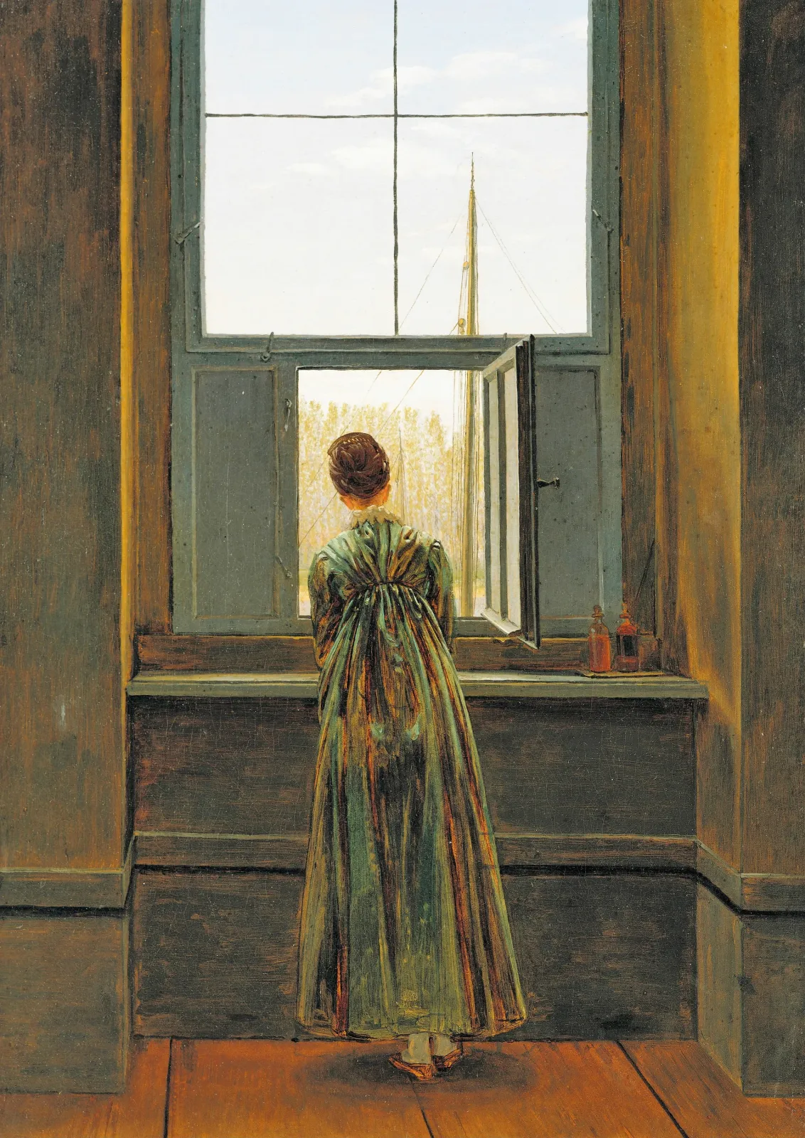 Femme à la fenêtre, Caspar David Friedrich