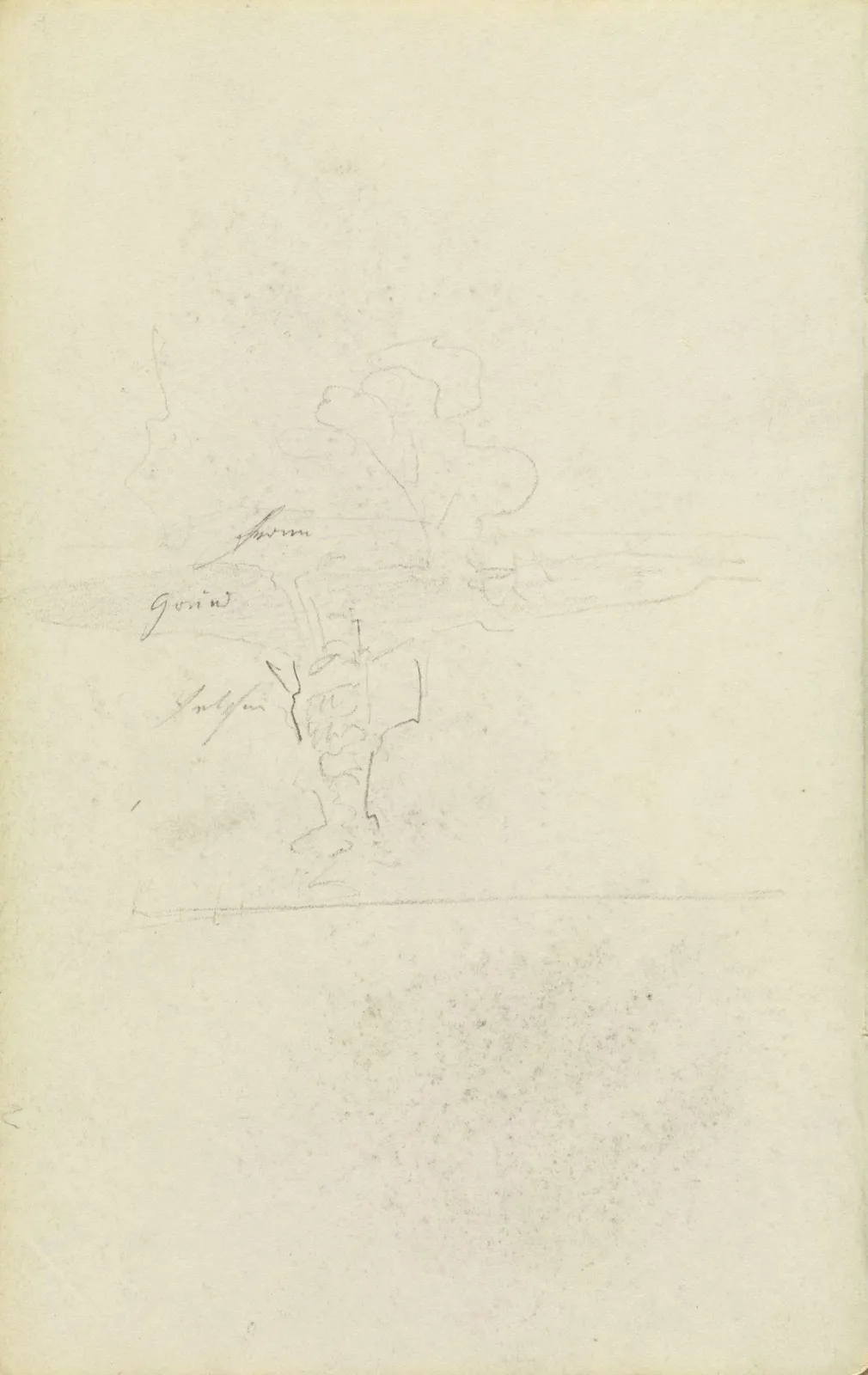 Esquisse de paysage jetée rapidement, Caspar David Friedrich