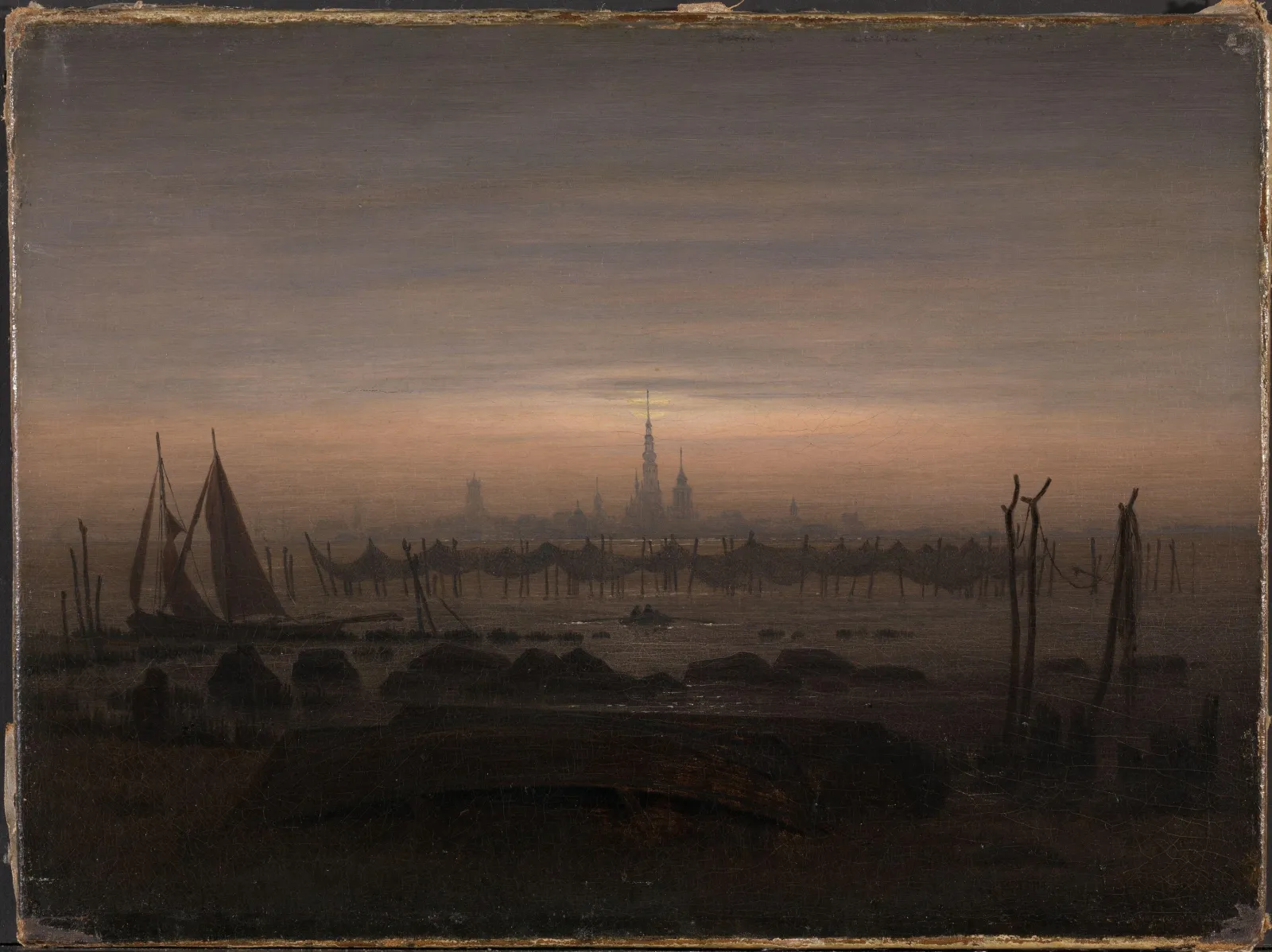 Greifswald au clair de lune, Caspar David Friedrich