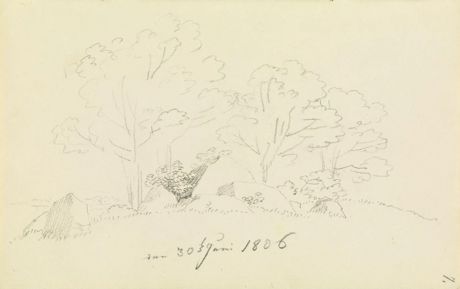 Dolmen entouré d'arbres, Caspar David Friedrich