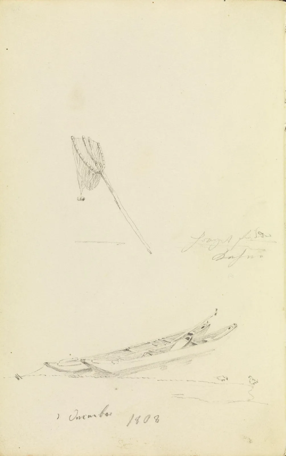 Épuisettes et barques sur l'Elbe, Caspar David Friedrich