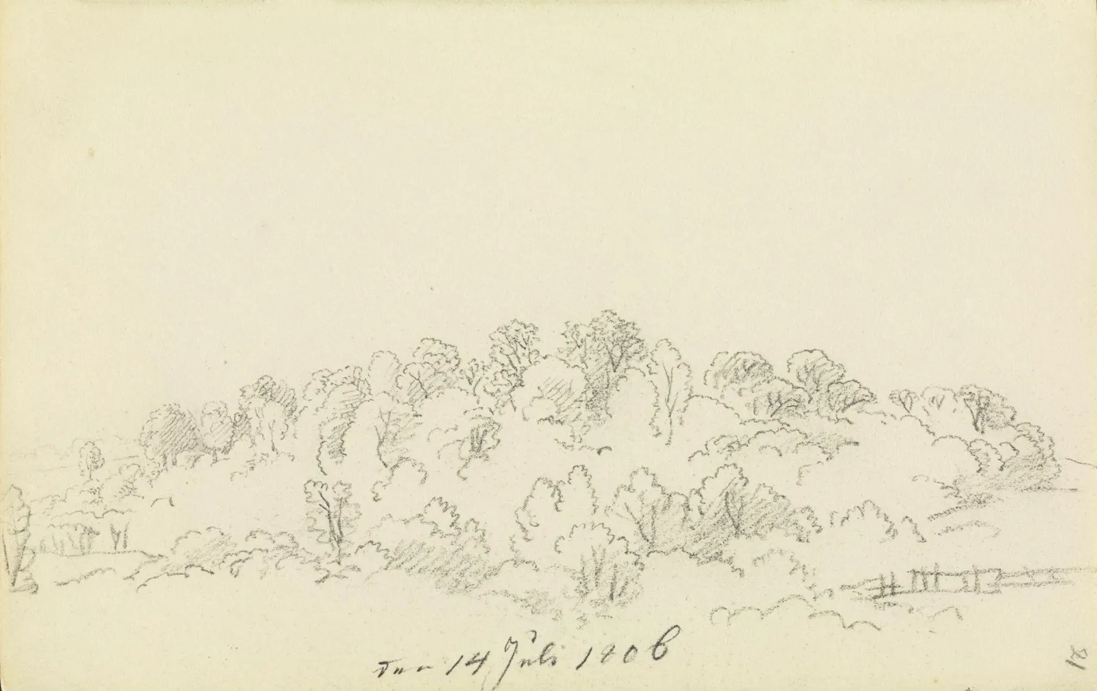 Paysage d'arbres et de buissons, Caspar David Friedrich