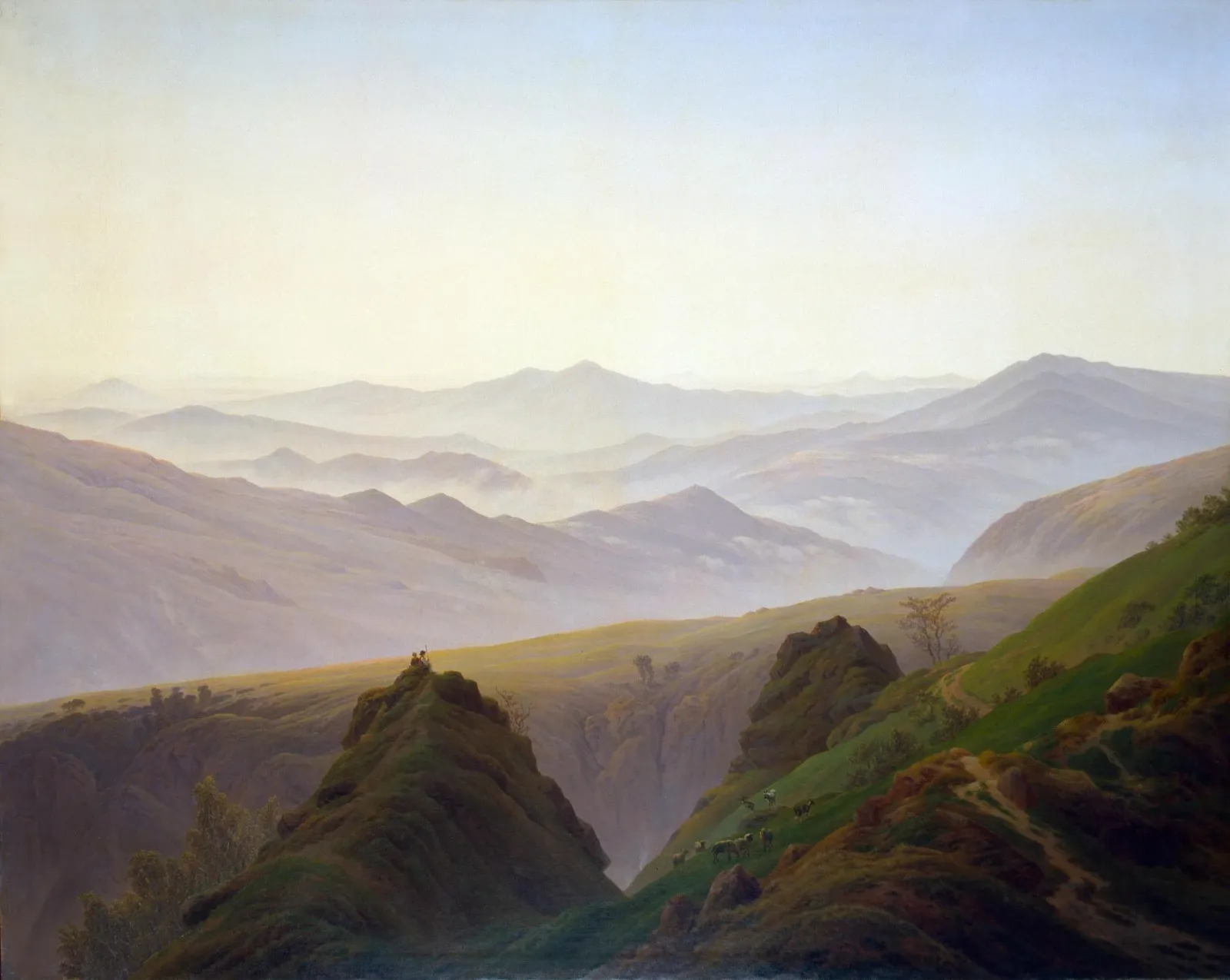 Matin dans les montagnes, Caspar David Friedrich