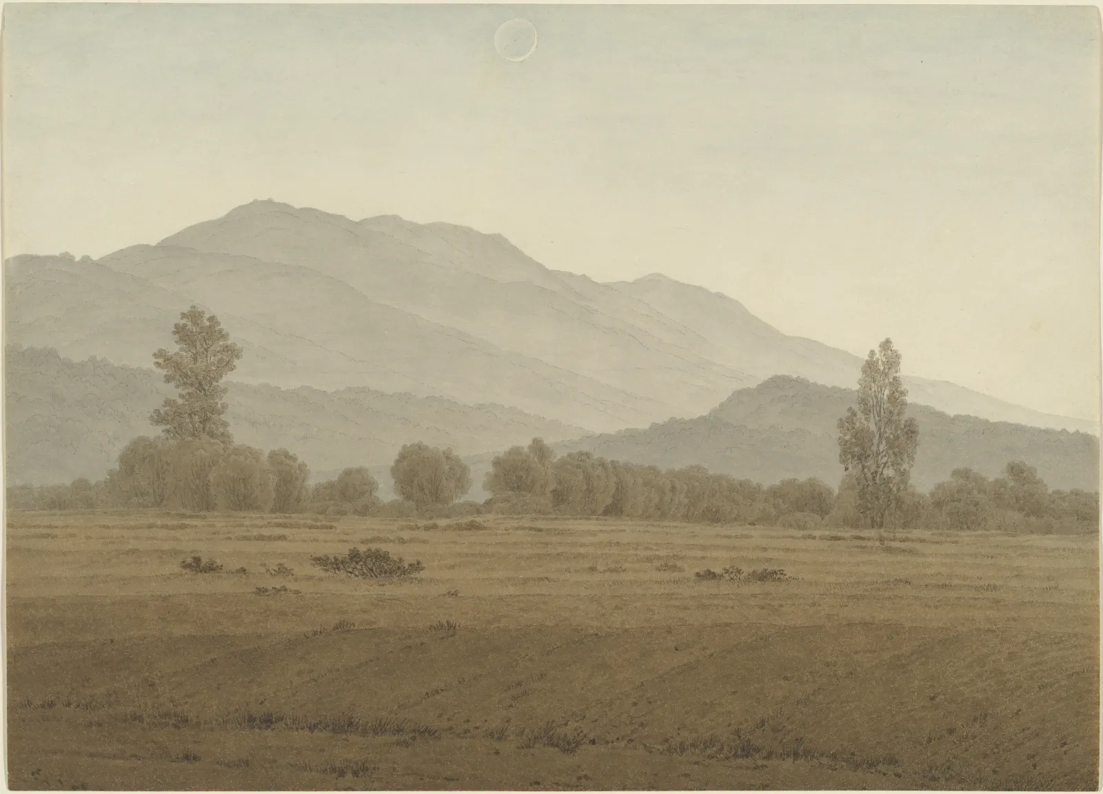 Nouvelle Lune au-dessus des Monts des Géants, Caspar David Friedrich