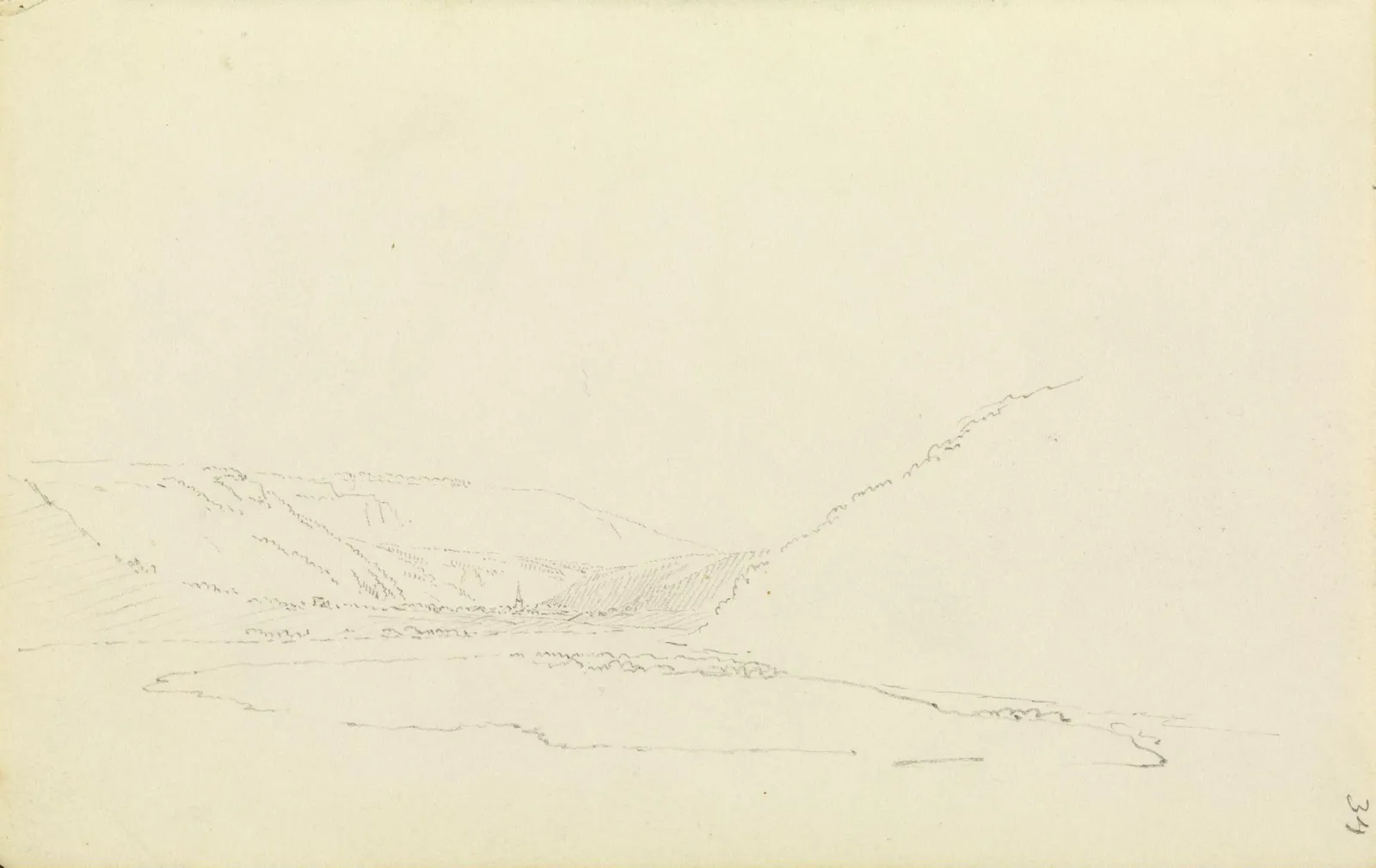 Village dans la vallée, Caspar David Friedrich
