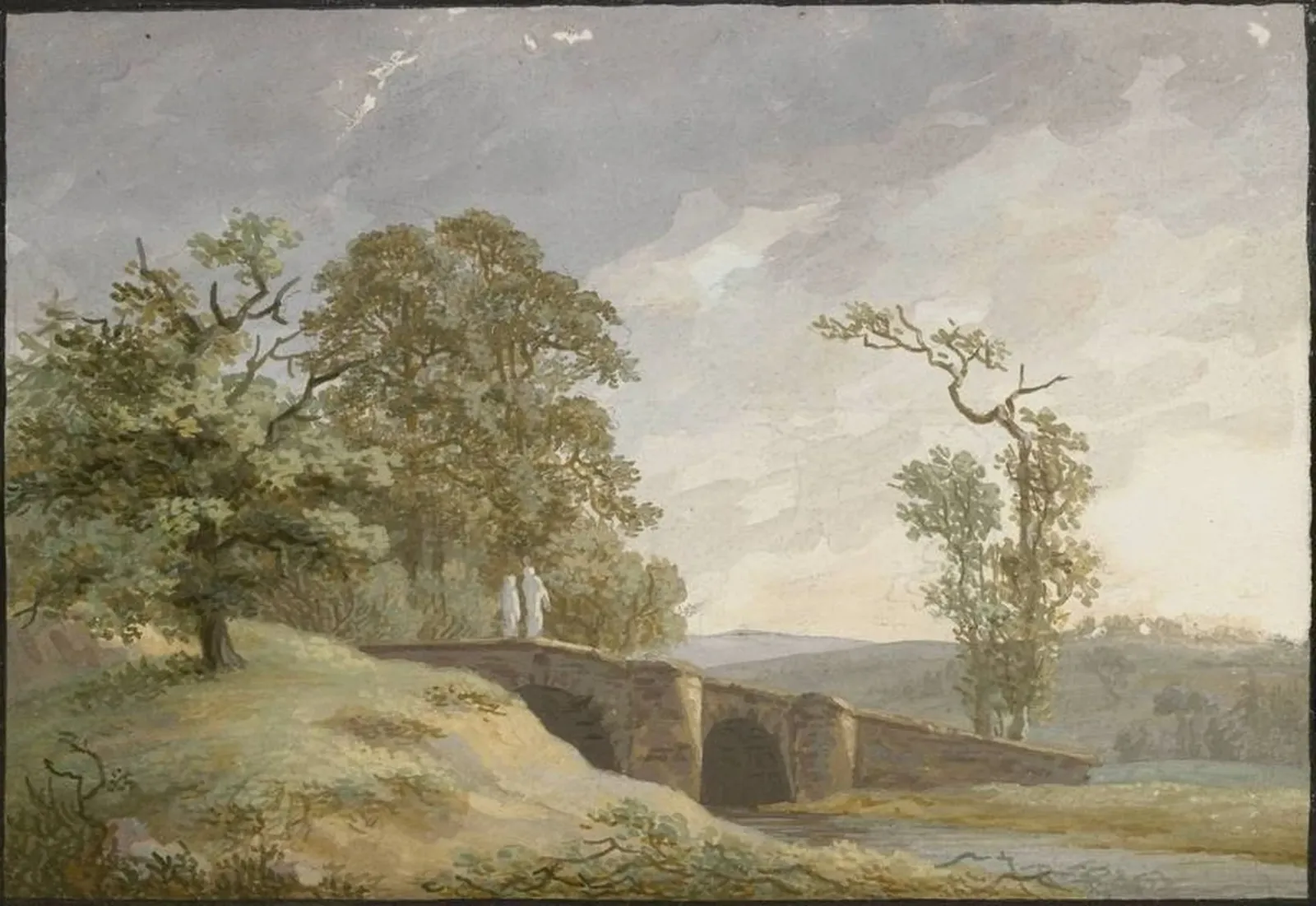 Paysage avec pont, Caspar David Friedrich