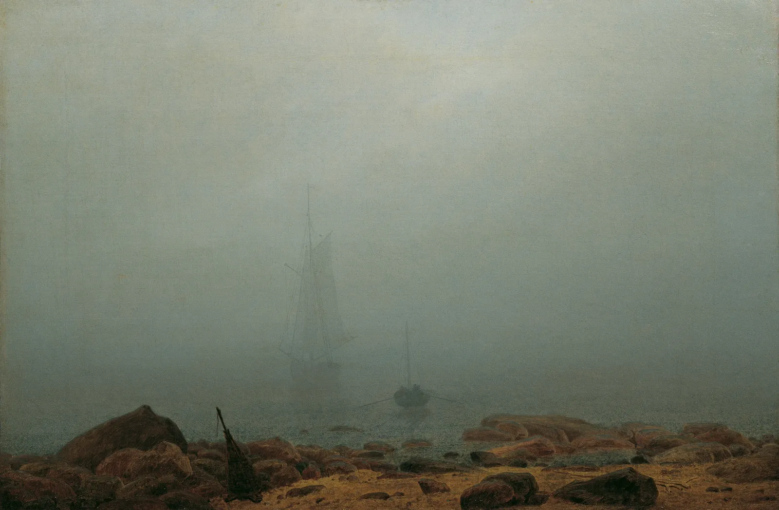 Rivage dans le brouillard, Caspar David Friedrich