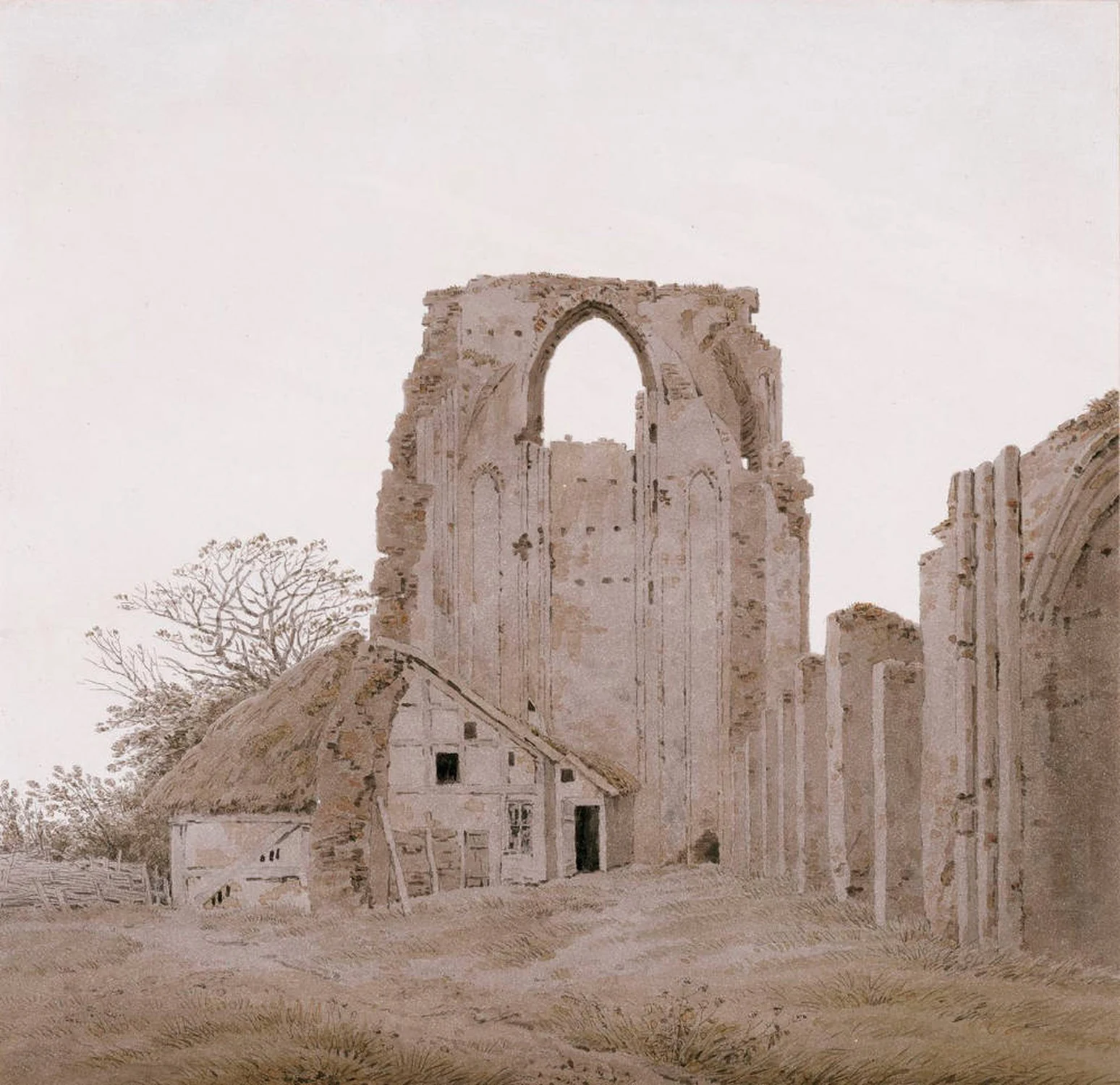 Ruine de l'abbaye Eldena à Greifswald de l'est, Caspar David Friedrich