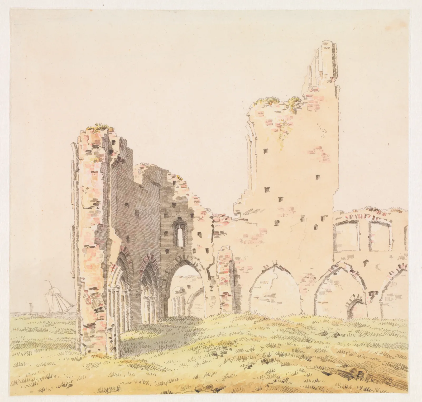 La ruine de l'abbaye d'Eldena près de Greifswald, en Poméranie suédoise, Caspar David Friedrich
