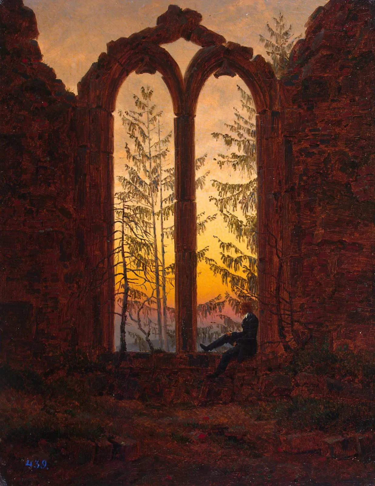 Ruines du monastère Oybin, Caspar David Friedrich