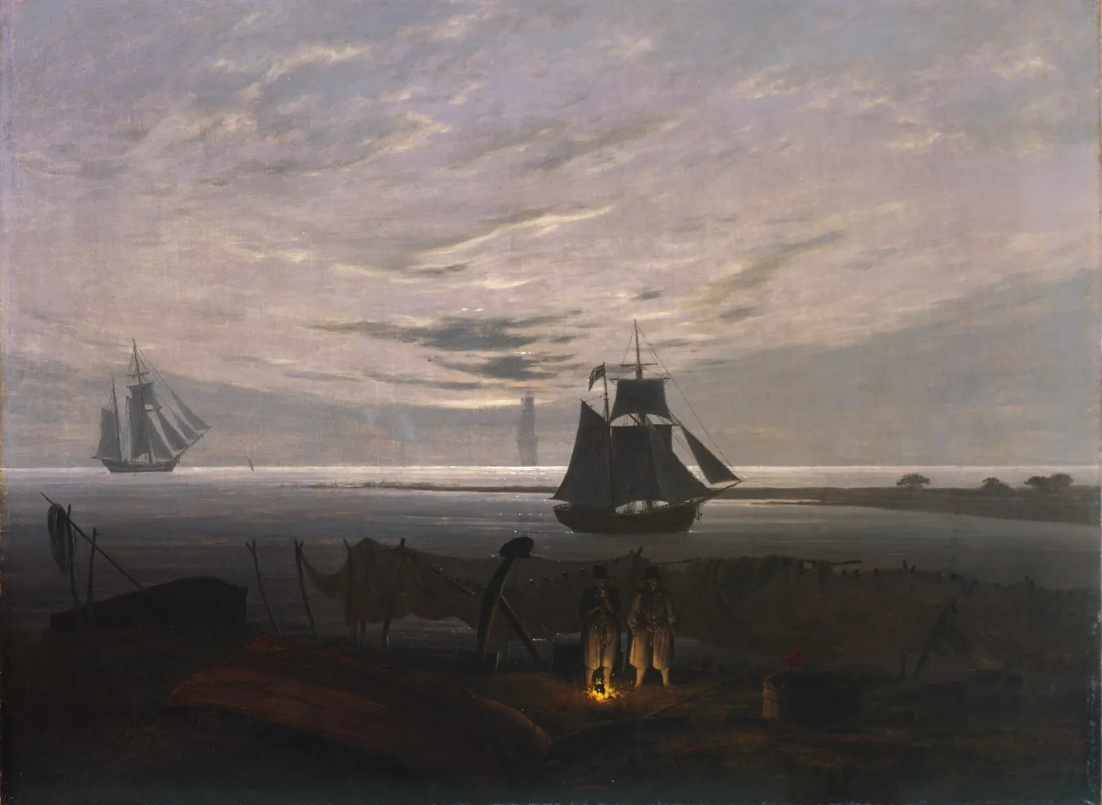 Soir sur plage de la Baltique, Caspar David Friedrich