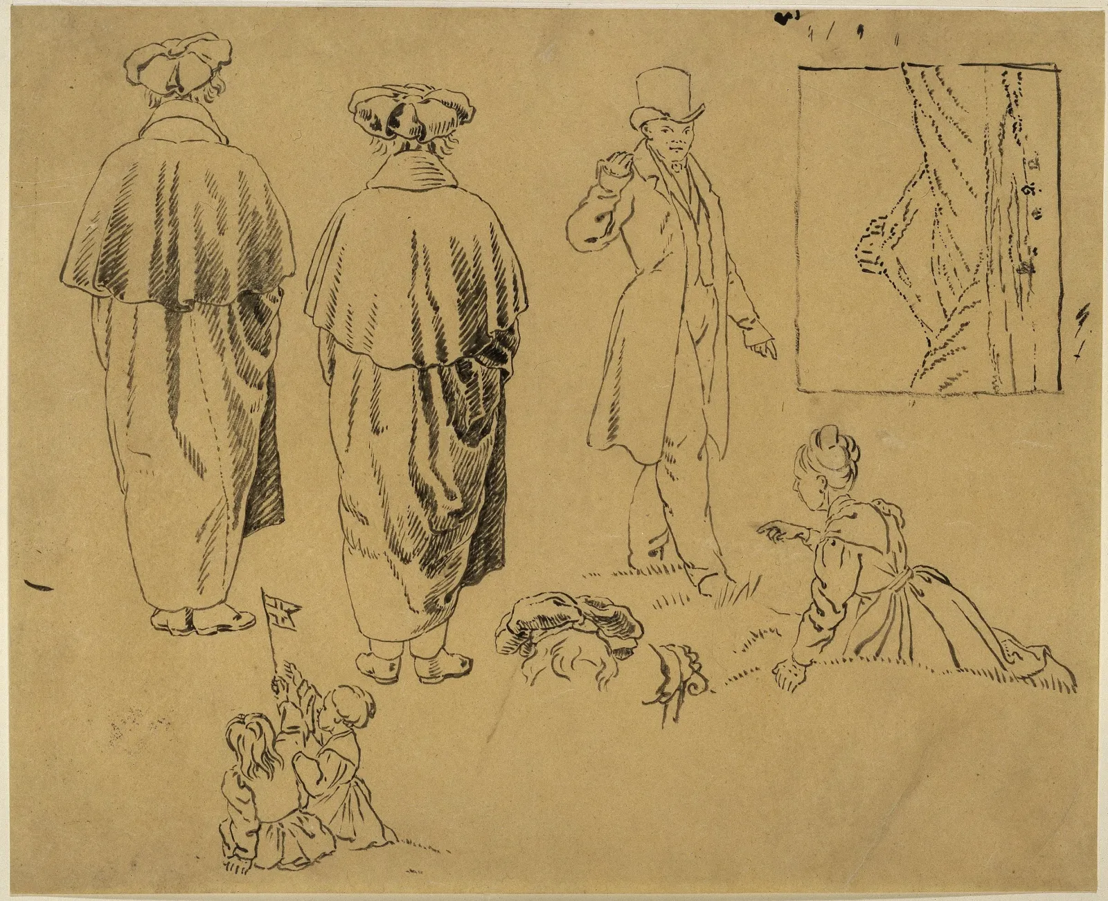 Études de femmes, d'hommes et d'enfants, Caspar David Friedrich