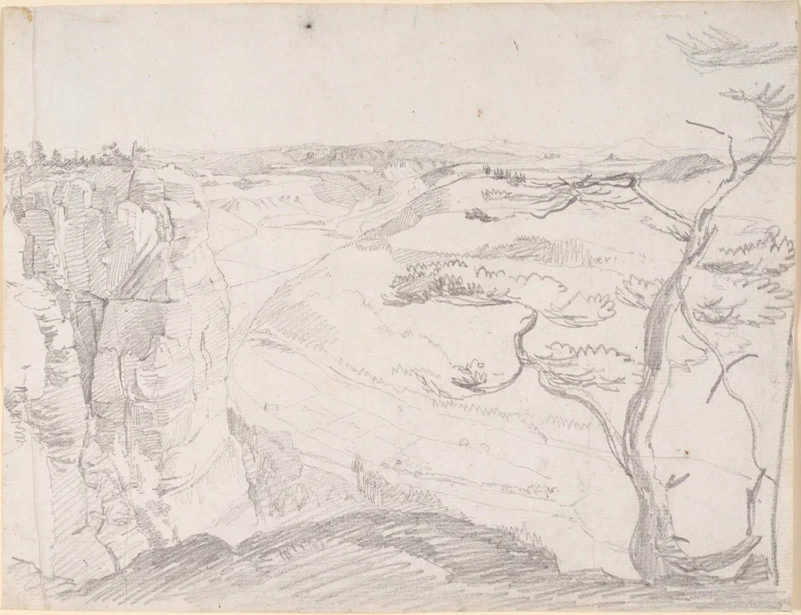 Vue de l'Elbe depuis le Lilienstein vers Schandau, Caspar David Friedrich