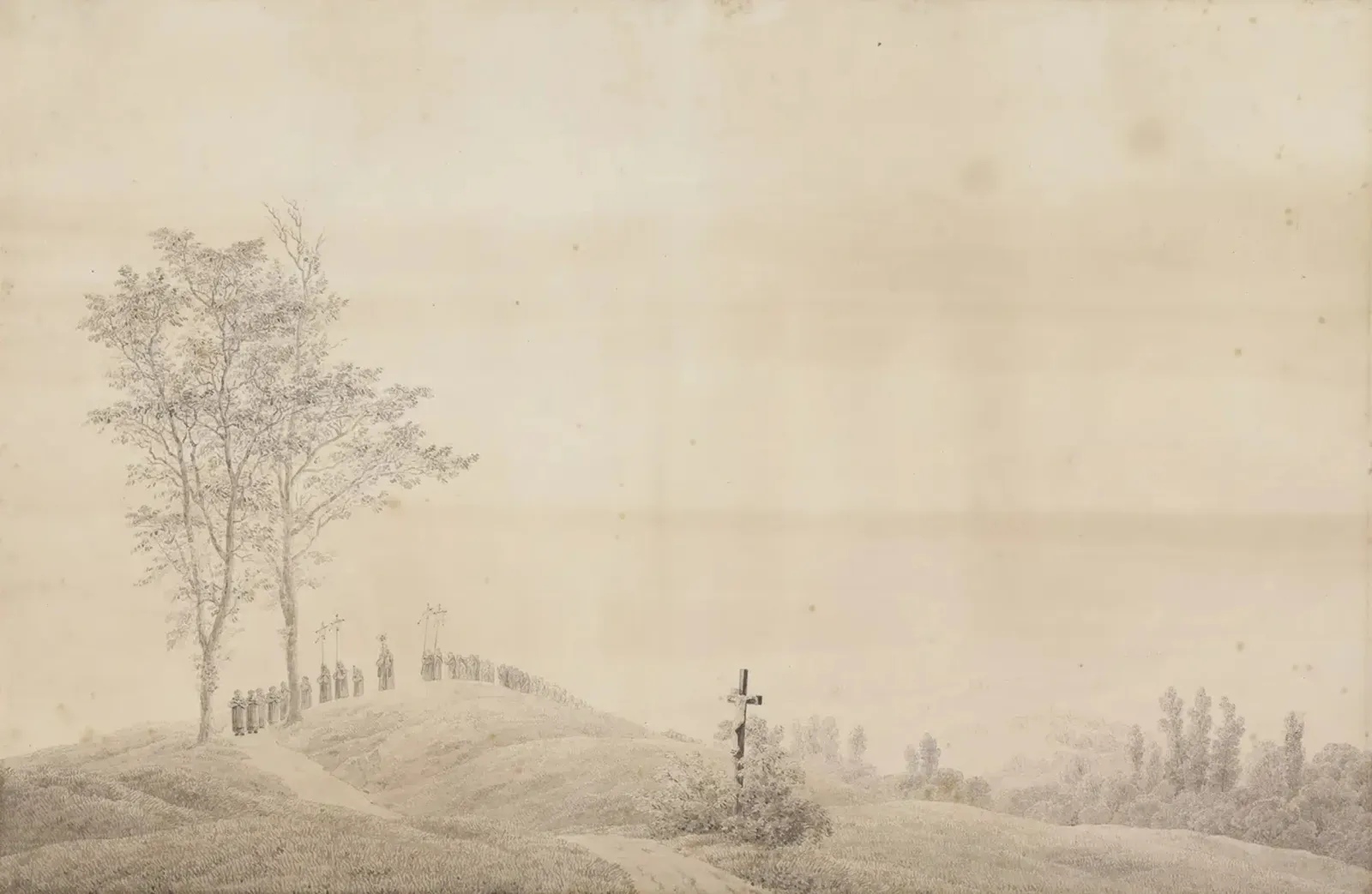 Pèlerinage au soleil couchant, Caspar David Friedrich