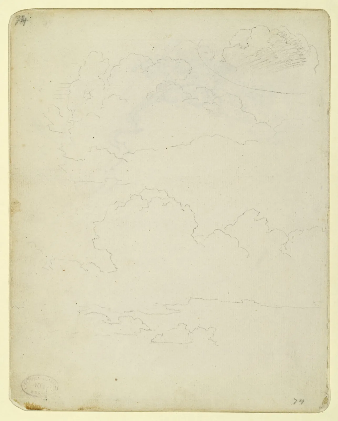 Étude de nuages, Caspar David Friedrich