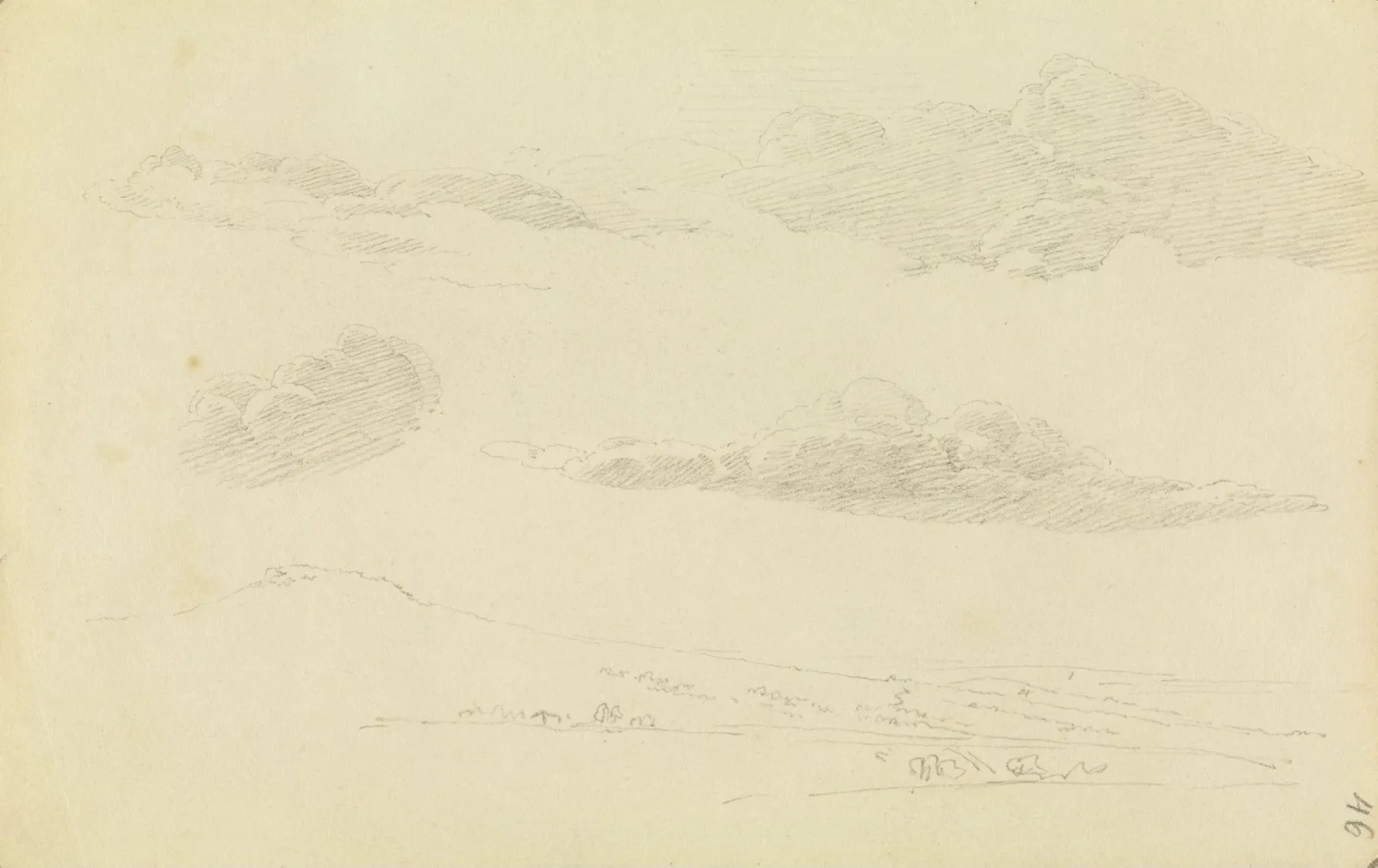 Étude de nuages sur la vallée de l'Elbe, Caspar David Friedrich