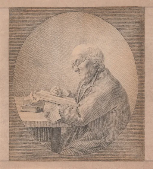 Adolf Gottlieb Friedrich, lesend — Caspar David Friedrich