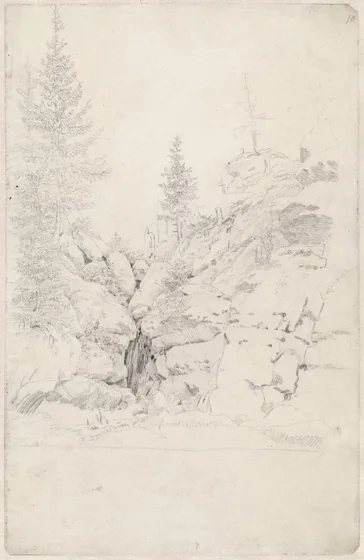 La cascade d'Amselfall près de Rathen — Caspar David Friedrich