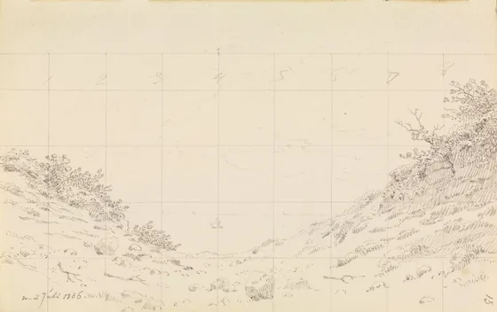 Vue de la mer par une échancrure du rivage — Caspar David Friedrich