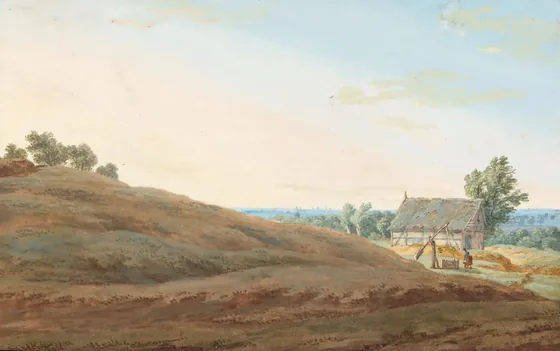 Cabane avec puits à Rügen — Caspar David Friedrich