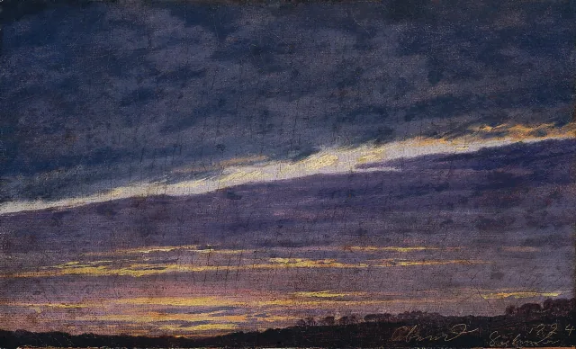 夕べの曇り空