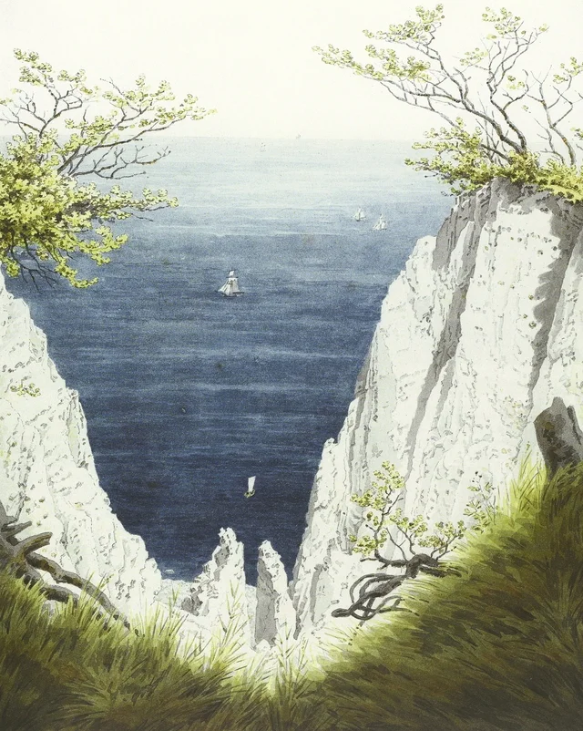 Acantilados de creta en la isla de Rügen