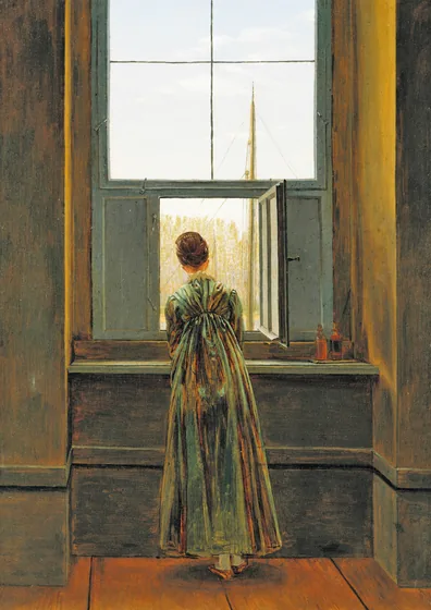 Femme à la fenêtre — Caspar David Friedrich