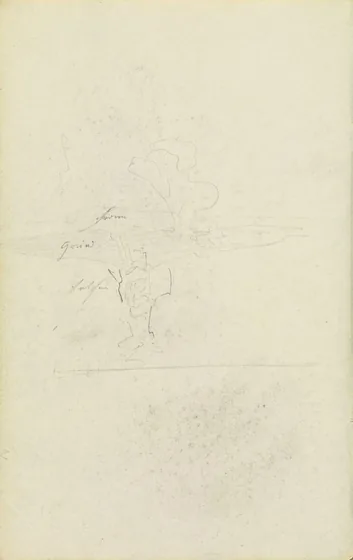 Esquisse de paysage jetée rapidement — Caspar David Friedrich