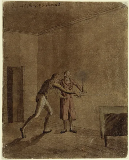 Franz et Daniel, d'après Les Brigands de Schiller — Caspar David Friedrich