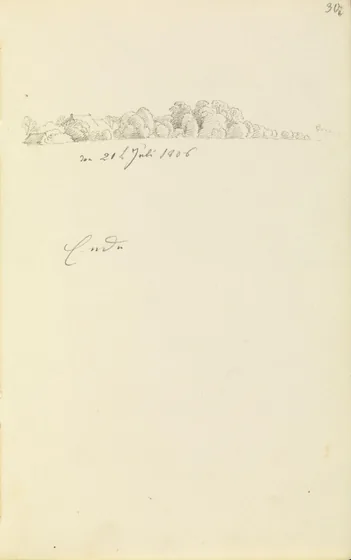 Ferme dans un paysage d'arbres — Caspar David Friedrich