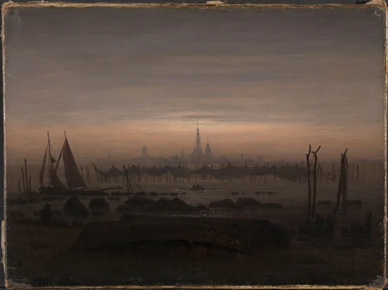 Greifswald au clair de lune — Caspar David Friedrich