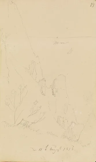 La Petite Stubbenkammer sur l'île de Rügen, côté gauche — Caspar David Friedrich