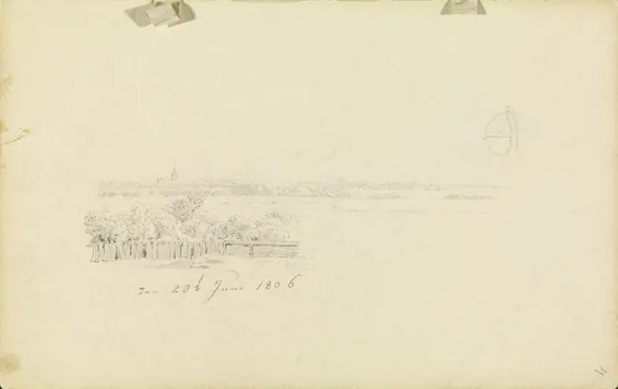 Paysage côtier avec une église — Caspar David Friedrich