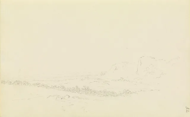 山々のあるエルベ川の谷の風景