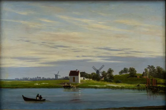 Paysage aux moulins à vent — Caspar David Friedrich