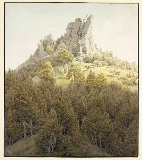 Le Heldstein, près de Rathen sur l'Elbe — Caspar David Friedrich