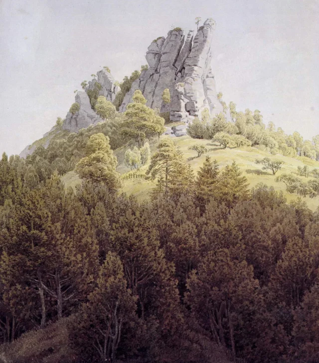El Heldstein, cerca de Rathen en el Elba