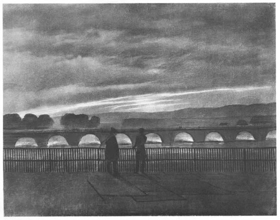 Le Pont Auguste à Dresde — Caspar David Friedrich