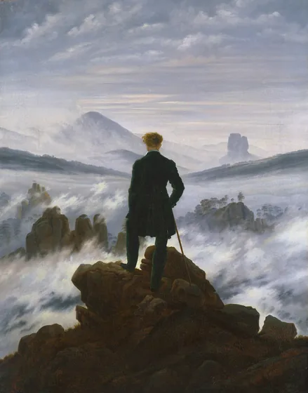 Le Voyageur contemplant une mer de nuages — Caspar David Friedrich