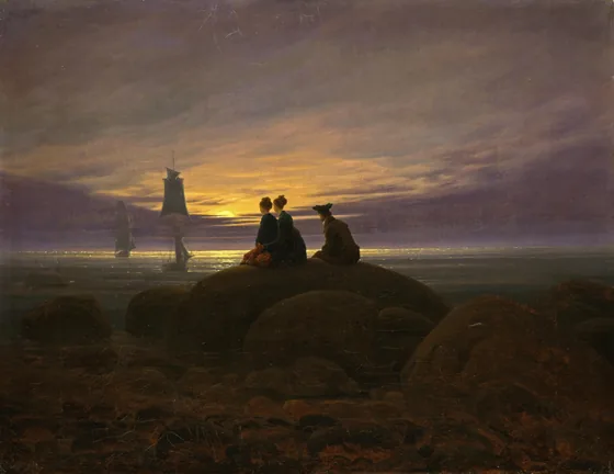 Lever de lune sur la mer — Caspar David Friedrich