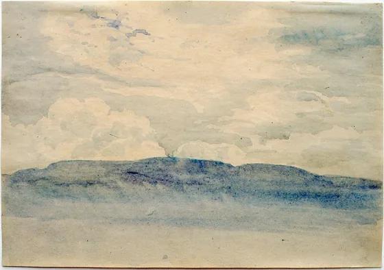 Montagne dans le brouillard matinal — Caspar David Friedrich