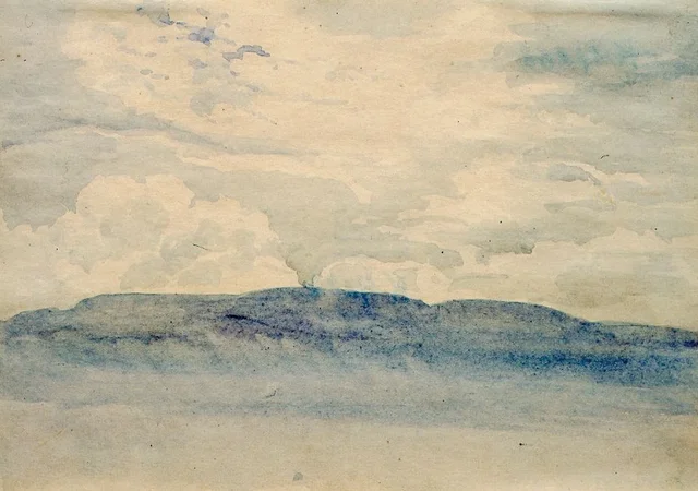 Montaña en la niebla matinal, Caspar David Friedrich