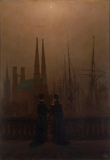 Nuit au port — Caspar David Friedrich