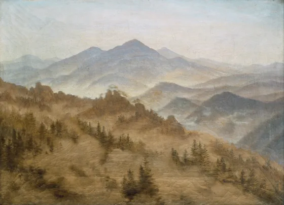 Paysage avec le mont Rose dans la Suisse bohémienne — Caspar David Friedrich