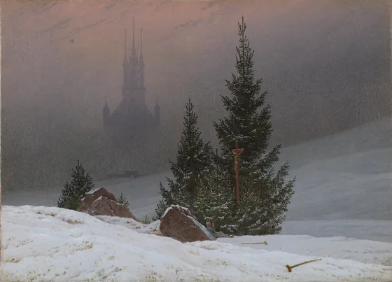 Paysage d'hiver avec église — Caspar David Friedrich