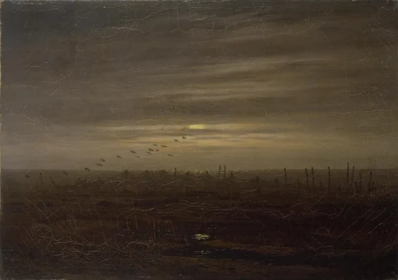 Plage avec des filets de pêche — Caspar David Friedrich